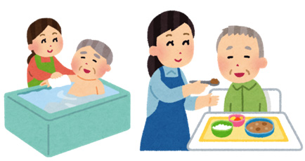 身体介護のイラスト